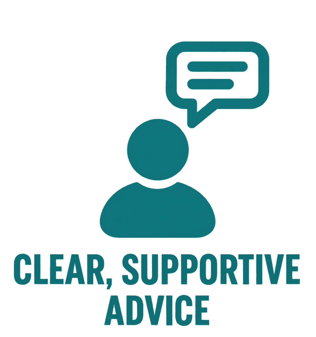 Clear supportive advice infographic