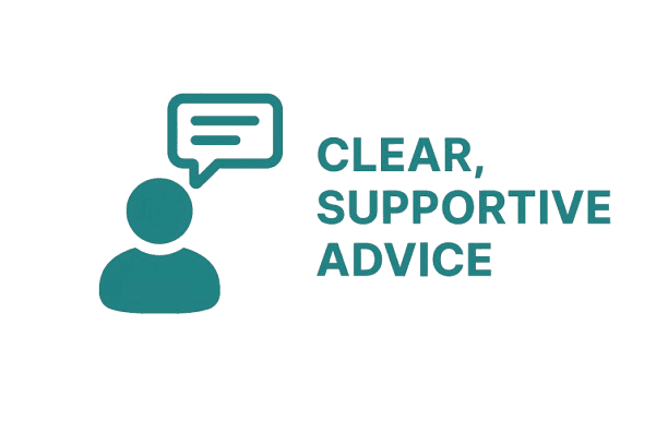 Clear supportive advice infographic